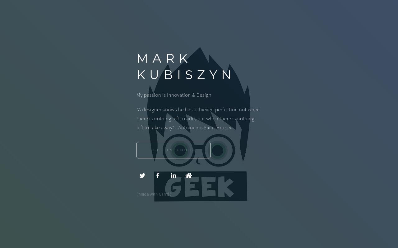 Carrd profile picture for @geek